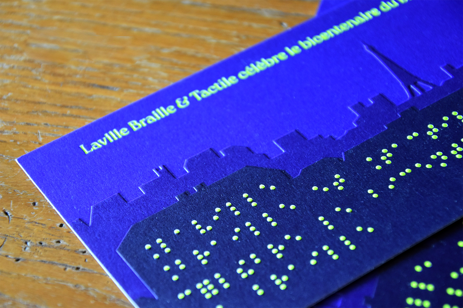 Carte du bicentenaire du braille Laville Impressions