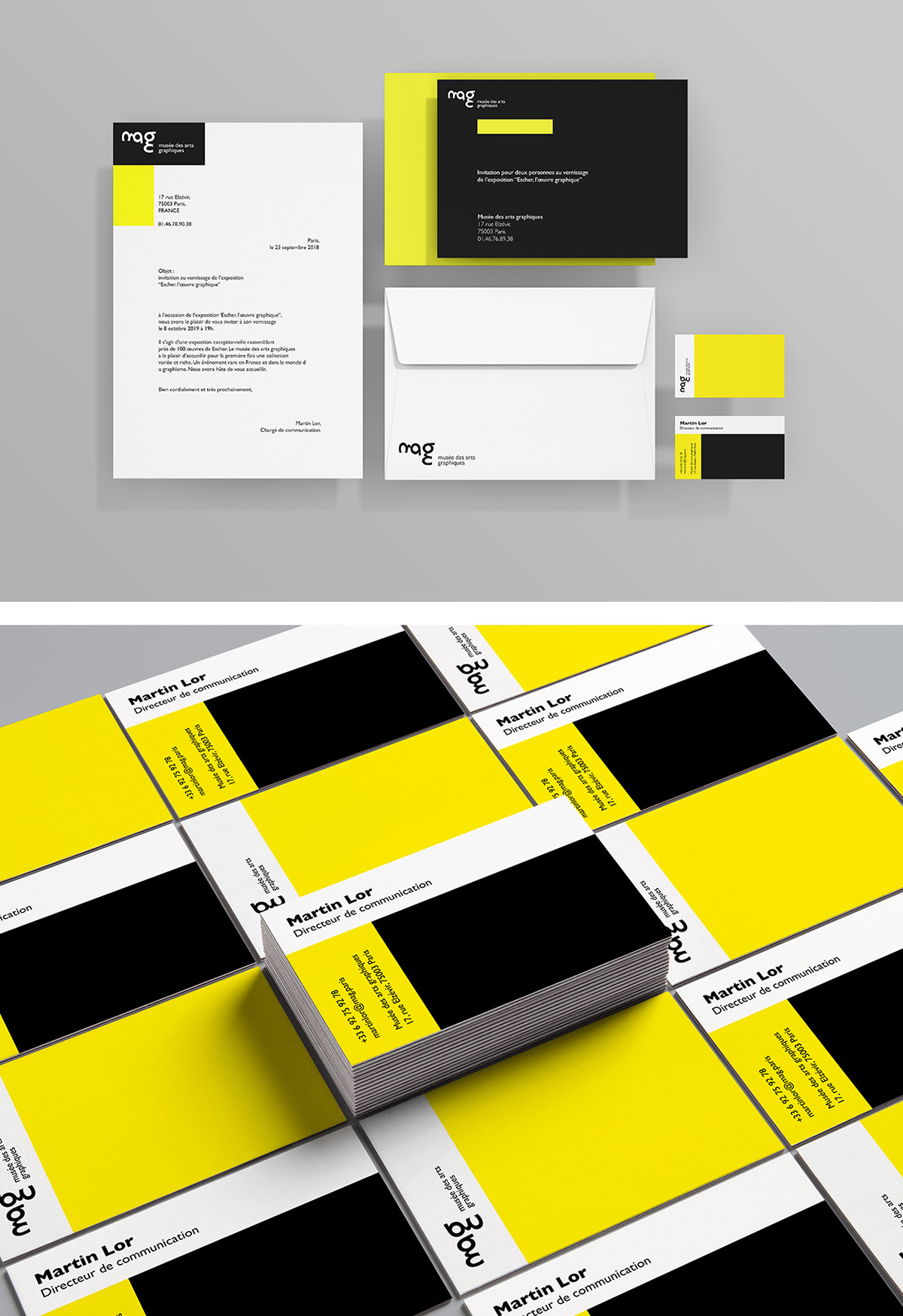Musée des arts graphiques branding